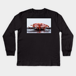 Stop Motion Red Splash Kids Long Sleeve T-Shirt